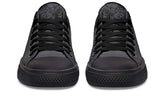 Moth and Rose Black Lowtop Sneaker