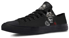 Lion and Rose Black Lowtop Sneaker