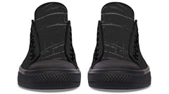 Death and Crow Black Lowtop Sneaker