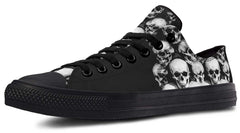 Full of Skull Pattern Black Lowtop Sneaker