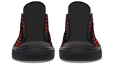 Barbell Pattern Black Lowtop Sneaker