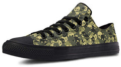 Camo Skull Pattern Black Lowtop Sneaker