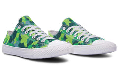 Moss Camo Pattern White Lowtop Sneaker