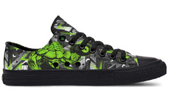 Green Polygon Gym Dumbbell Pattern Lowtop Sneaker