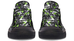 Green Polygon Gym Dumbbell Pattern Lowtop Sneaker