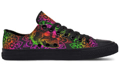 Mandala Skull Rainbow Color Pattern Lowtop Sneaker