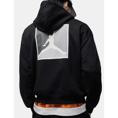 Jordan Brooklyn Fleece Hoodie Black back Logo