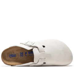 Women's Birkenstock Boston Soft Footbed Suede - Antique White