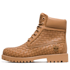 Timberland Textured Premium 6" Lace Up Boot - Medium Beige Full Grain