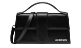 Jacquemus Le Grand Bambino Crossbody Strap Black Handbag Silver Lettering