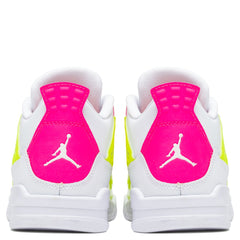 Air Jordan 4 Retro SE (PS) "Lemon Venom" - White/Pink Blast