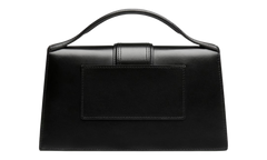 Jacquemus Le Grand Bambino Crossbody Strap Black Handbag Gold Lettering