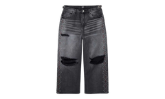 HMDD Crystal H-Star Baggies Black Jeans