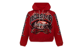Hellstar Halloween Skeleton Airbrushed Red Hoodie