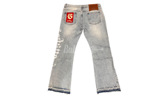 Godspeed OG Logo Blue Denim Flared Jeans