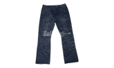 Homme + Femme Distressed Patch Black Jeans