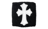 Chrome Hearts White Patent Leather Black Wristband/Sweatband