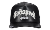 Godspeed Forever Premium Leather Black Trucker Hat
