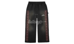 HMDD Black/Red Crystal Sweatpants