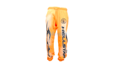 Hellstar Fire Orange Dye Closed Elastic Bottom Sweatpants