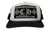 Chrome Hearts White/Black Hollywood Trucker Hat
