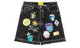 Godspeed Patchwork Black Denim Shorts