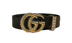 Gucci Gold GG Belt Womens (PreOwned)
