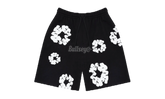 Denim Tears The Cotton Wreath Black Sweat Shorts