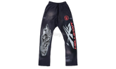 Hellstar Airbrushed Skull Black Flare Bottom Sweatpants
