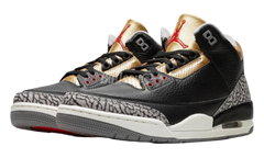 Jordan 3 Retro Black Cement Gold (Women's)