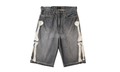 Kapital 14oz Bone Black Denim Shorts