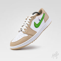 Putting Swoosh Beige - Jordan 1 Low Golf Custom