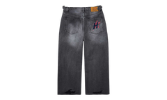 HMDD Crystal H-Star Baggies Black Jeans