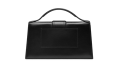Jacquemus Le Grand Bambino Crossbody Strap Black Handbag Silver Lettering