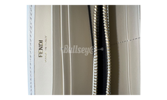 Fendi Roma Logo Continental Wallet On Chain White (PreOwned)