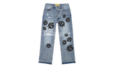Godspeed Scattered GS Logo Blue Wash Denim Jeans