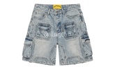 Godspeed Octagon Cargo Denim Blue Shorts