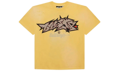 Hellstar Crack Paint Yellow T-Shirt