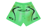 Hellstar Neon Green Warm Up Shorts