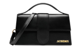 Jacquemus Le Grand Bambino Crossbody Strap Black Handbag Gold Lettering