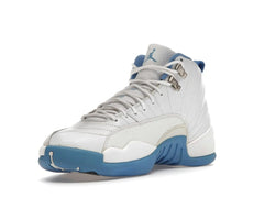 Jordan 12 Retro Melo White/University Blue-Metallic Silver Sneakers