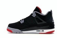 Jordan 4 Retro Bred (2019) GS – Black/Fire Red-Cement Grey-Summit White