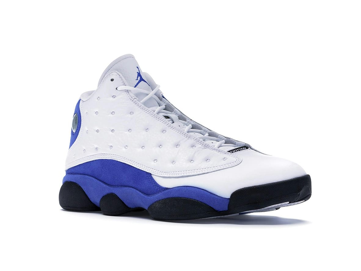 Jordan 13 Retro White Hyper Royal Black Sneakers