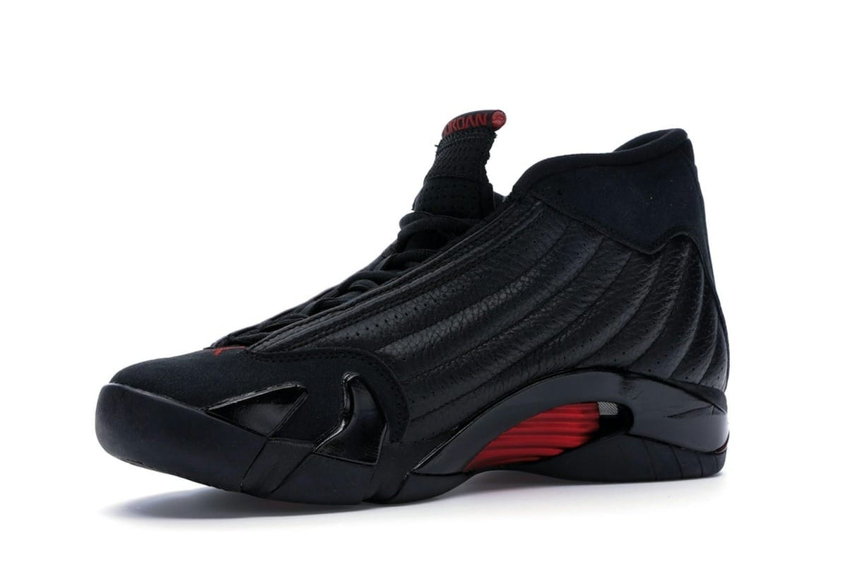 Jordan 14 Retro Last Shot 2018 Black Varsity Red Sneakers 487471-003