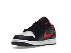 Air Jordan 1 Low White Toe Black Fire Red White 553558-063 Sneakers