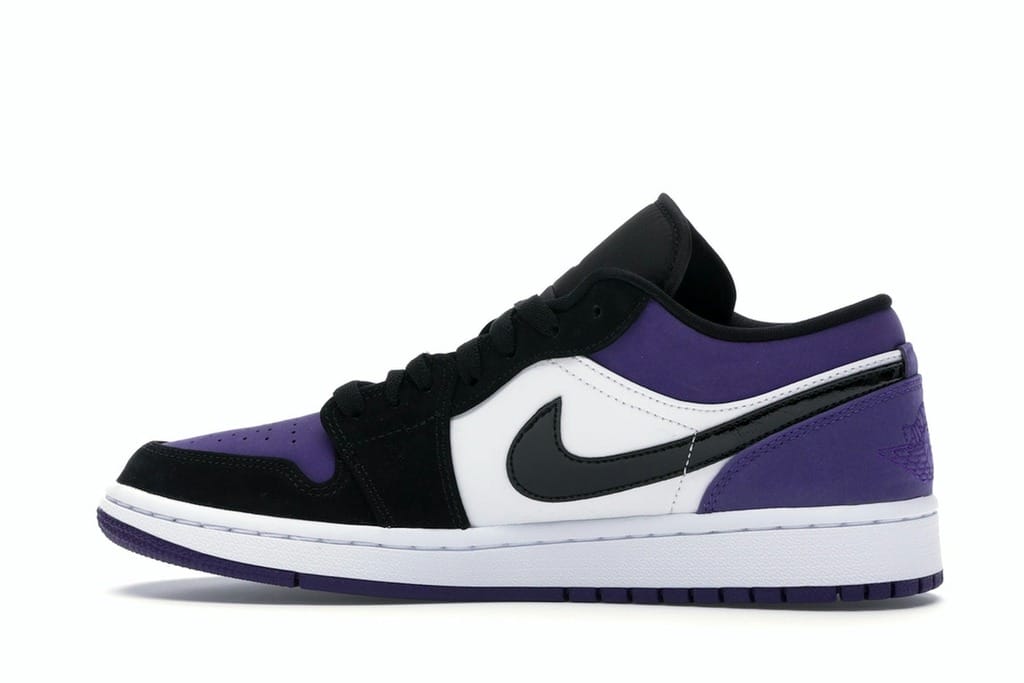 Jordan 1 Low Court Purple Sneakers Size 553558-125 White/Black