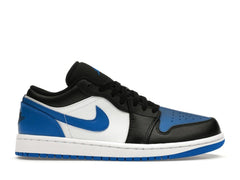 Jordan 1 Low Alternate Royal Toe Sneakers – White/Black/Royal Blue – 553558-140