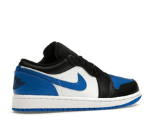 Jordan 1 Low Alternate Royal Toe Sneakers – White/Black/Royal Blue – 553558-140