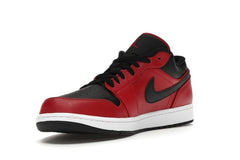 Air Jordan 1 Low Reverse Bred Pebbled Swoosh (553558-605)