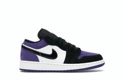Jordan 1 Low Court Purple (GS) White Black 553560-125